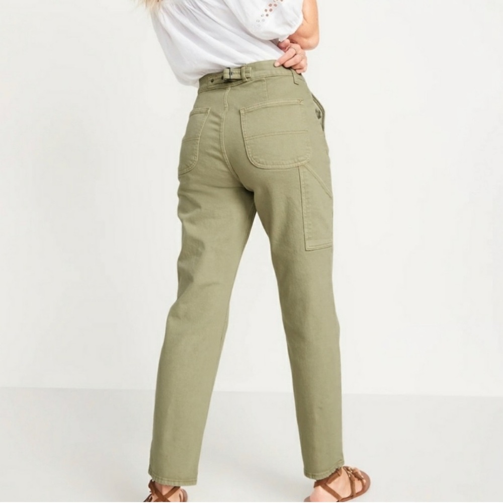 Old Navy Womens Sky High Straight Jeans Norfolkpine Green Size 22 NEW 44X28